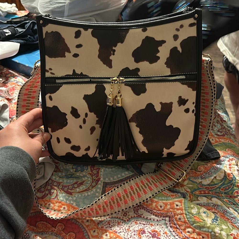 cow hide purse